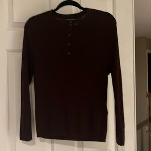 Pre owned Banana Republic Maroon Ribbed Henley sweater - medium